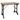 Stylish Iron-Framed Solid Fir Wood Dining Table