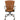 Image of industril office chair with brown faux leather seat and arms on industrial steel legs and castors