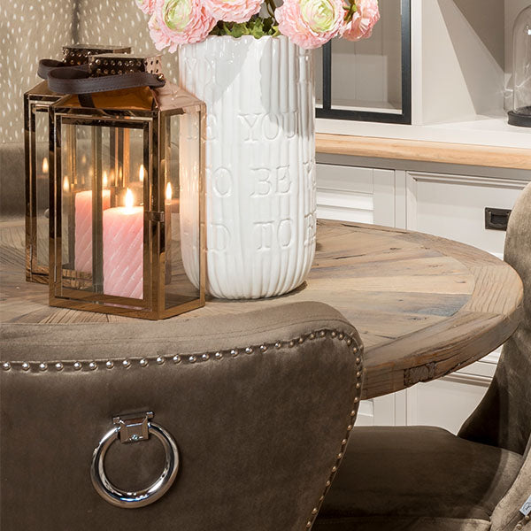 Abbey Round Reclaimed Wood Dining Table