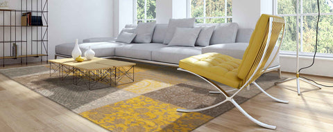 Louis De Poortere Vintage Patchwork Yellow Rug