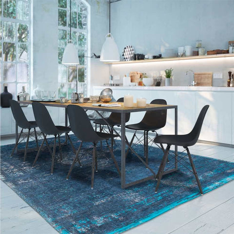 Louis De Poortere Fading World Rug - Blue Night