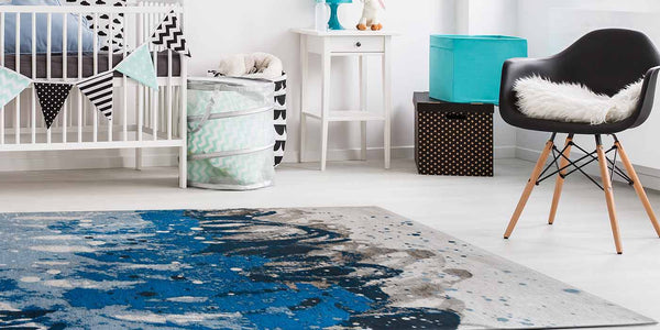 Louis de Poortere Atlantic Ocean Blue Waves Rug