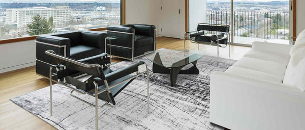 Louis de Poortere Mad Men Metro Black and White Rug