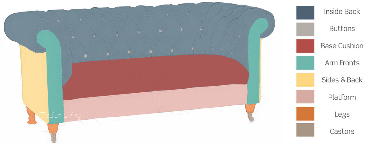 Bamford Fabric Chesterfield Sofa Bespoke Options