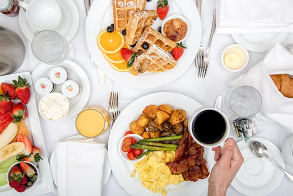 Breakfast Food on Dining Table