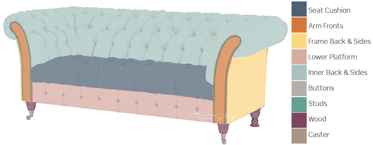 Charlie Leather Chesterfield Sofa Bespoke Options
