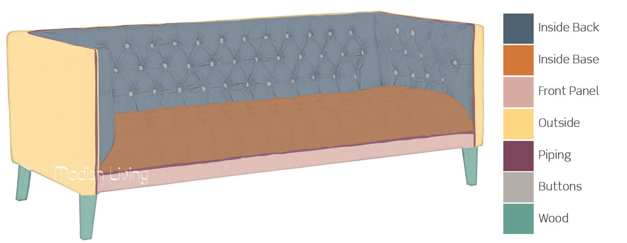 Bristol Leather and Harris Tweed Sofa Bespoke Options