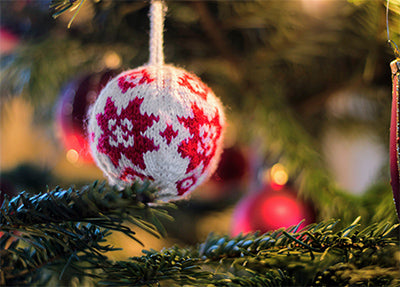 Knitted Christmas Bauble Decoration