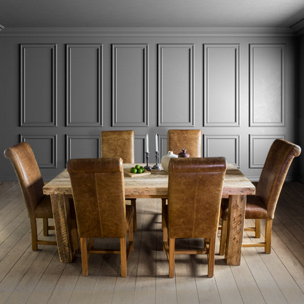 English Beam Rustic Extendable Reclaimed Wood Dining Table