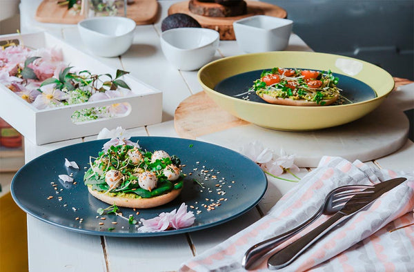 Food on dining table