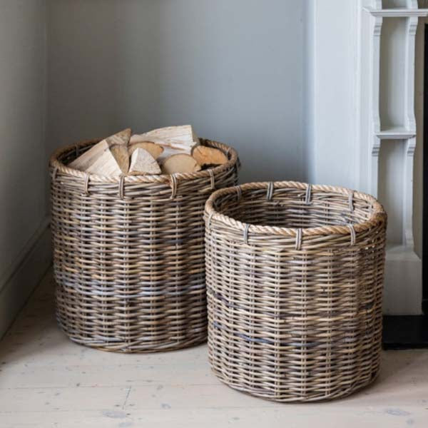 Rattan Log Baskets