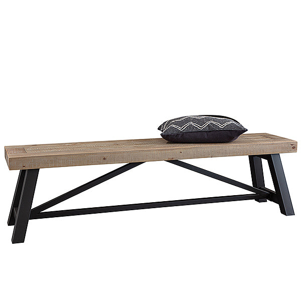 Industrial Lansdowne Rustic Wood Bench