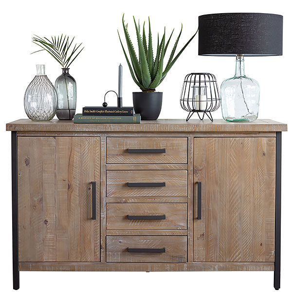 Lansdowne Large Wooden Industrial Sideboard