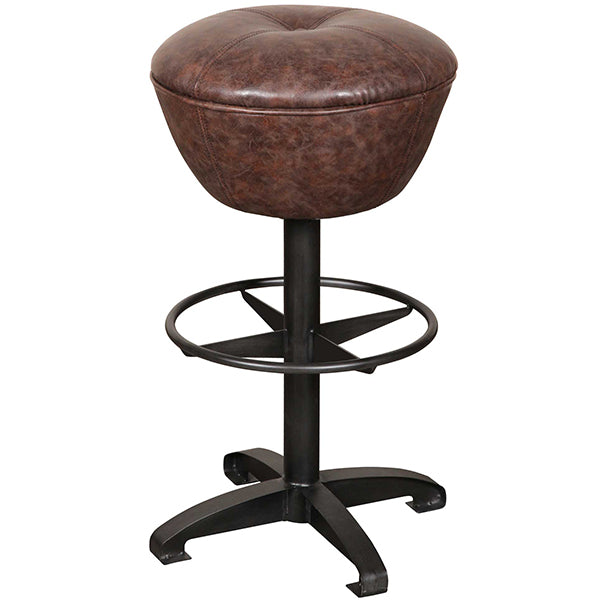 Lonsdale Vintage Leather Bar Stool