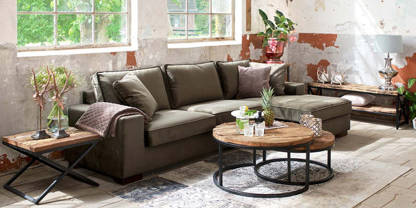 Luxe Kensington Industrial Reclaimed Wood Coffee Table