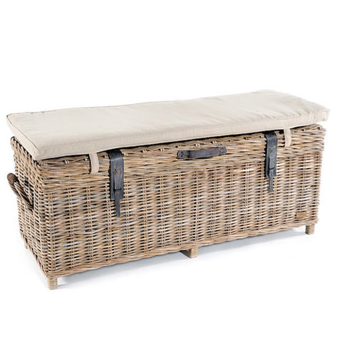 Rattan May Wicker Storage Bench