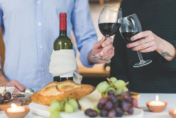 Guests with Wine Glasses on Party