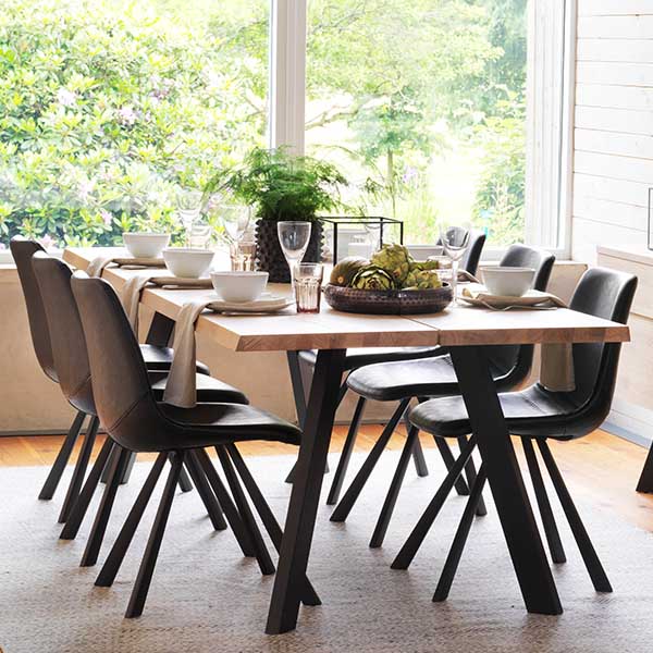 Picasso Industrial Oak Dining Table
