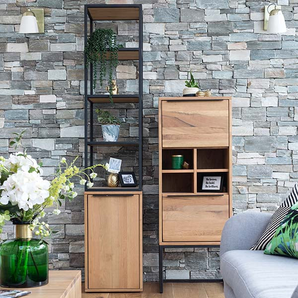 Rocco Industrial Oak Display Unit