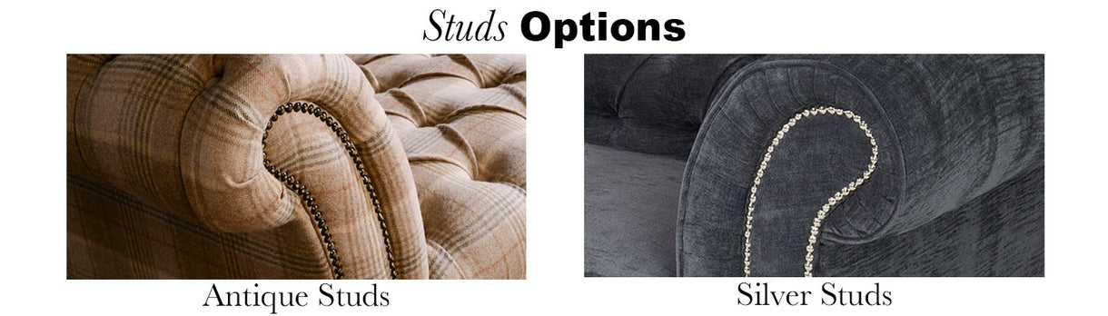 Bretby Leather Chesterfield Sofa Studs Options