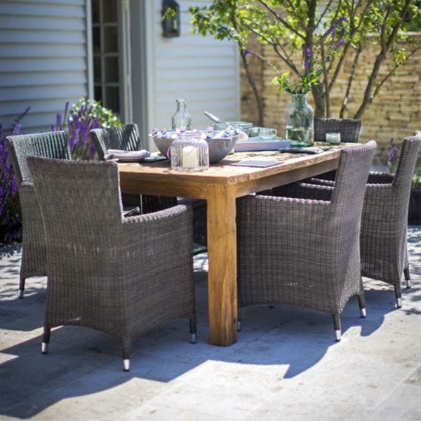 St Mawes Dining Table with Drinks Cooler in Reclaimed Teak