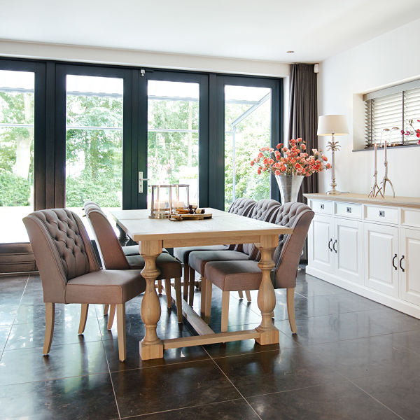 Windsor Oak Farmhouse Extending Dining Table