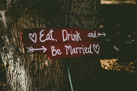 Modish living wedding sign